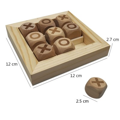 木质经典XO井字棋桌面游戏