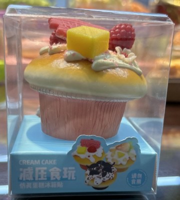 仿真食物大蘑菇头甜品纸杯冰箱贴