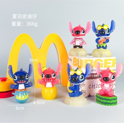 史迪仔手办粉色夏日史迪仔B款袋装