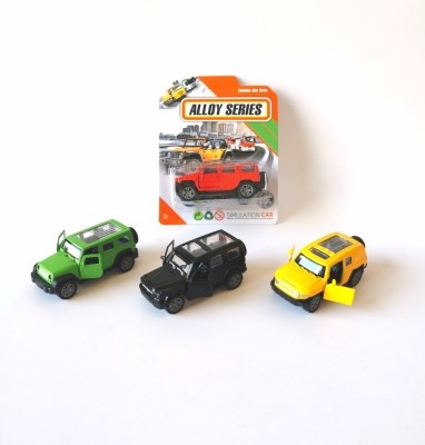 1:60合金车回力双开门越野模型车4款混装