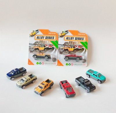 1:64合金滑行皮卡车6款混装